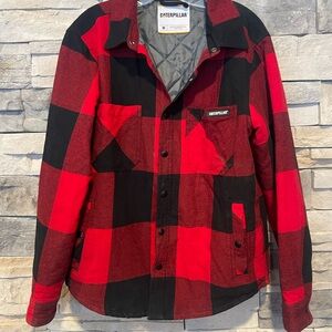 Caterpillar kid’s Bold Red and Black Checkered Jacket
